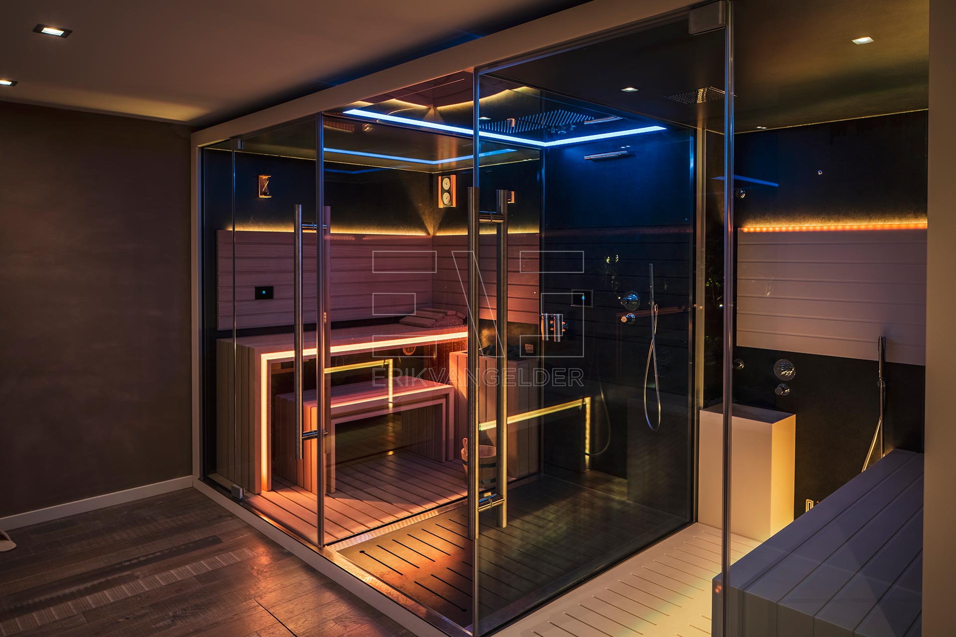 Tuinontwerp poolhouse sauna welness design
