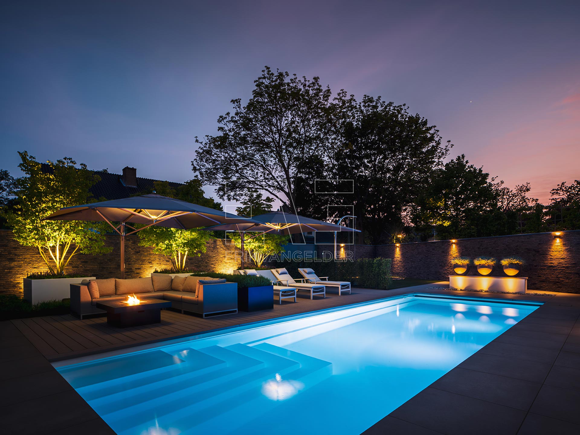 Tuinontwerp pool lounge design